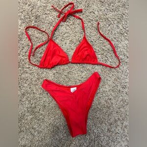 Red bikini brand Wild Fable top XS, bottom Small